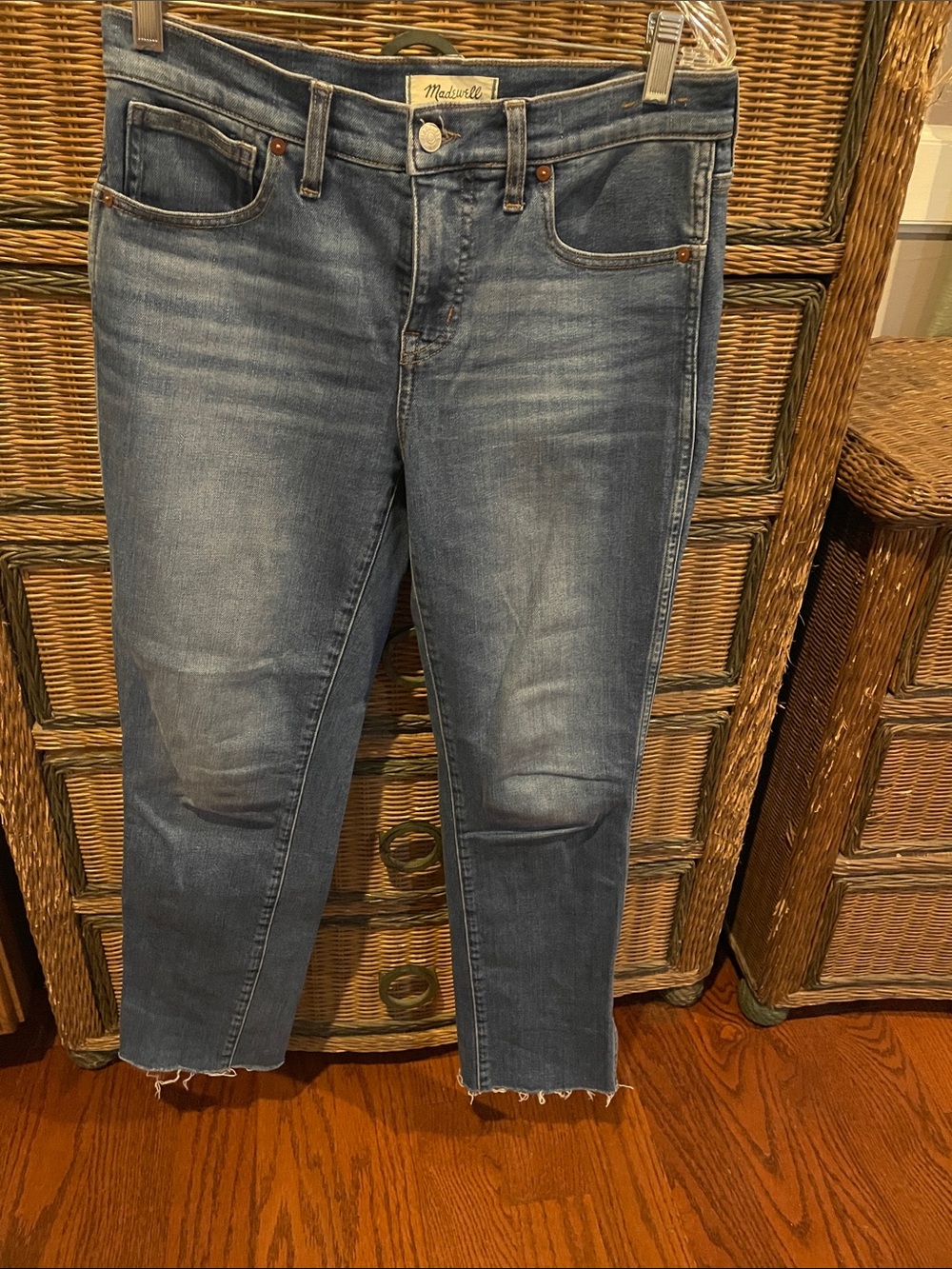 Madewell Medium Blue Mid-Rise Cropped Ankle Jeans